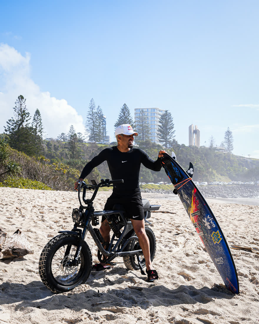 Italo Ferreira rides Oceanside Electric