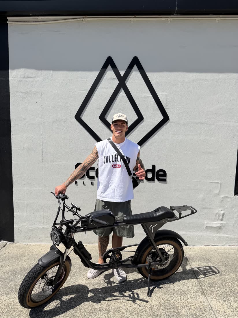 Jordan Riki rides Oceanside Electric
